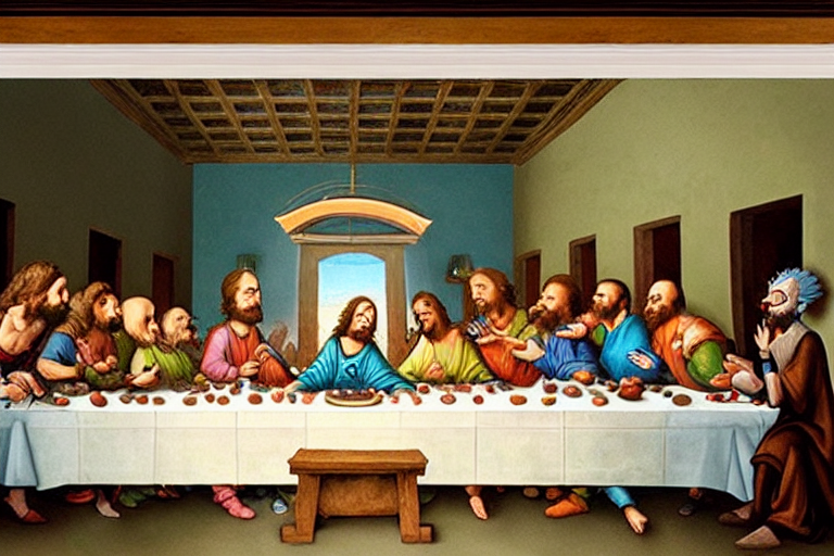 Rick And Morty Characters, The Last Supper By Leonardo Da Vi...