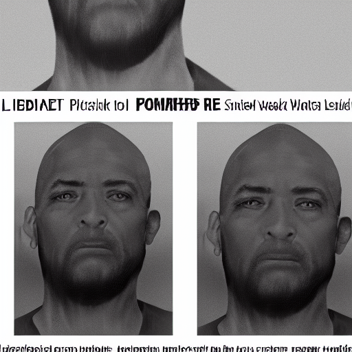 Identikit Picture Composite Of A Criminal, Low Detail, Wante...