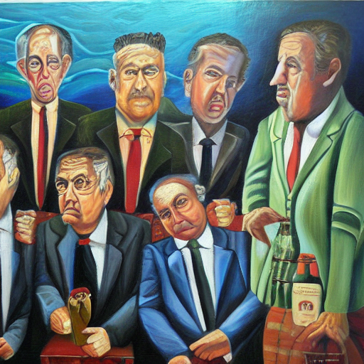 The Oligarchs Have Got Away With It, Oil On Canvas.