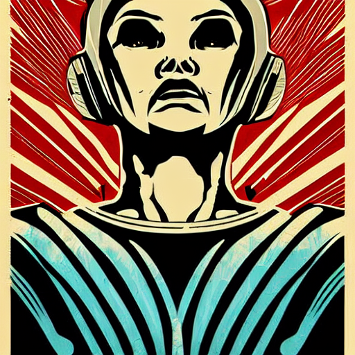 Artwork Poster Representing Alien Activity By Shepard Fairey...