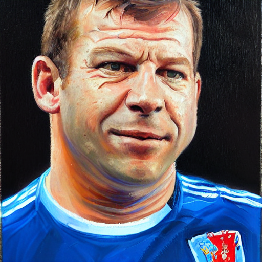 A Portrait Painting Of Oliver Goram