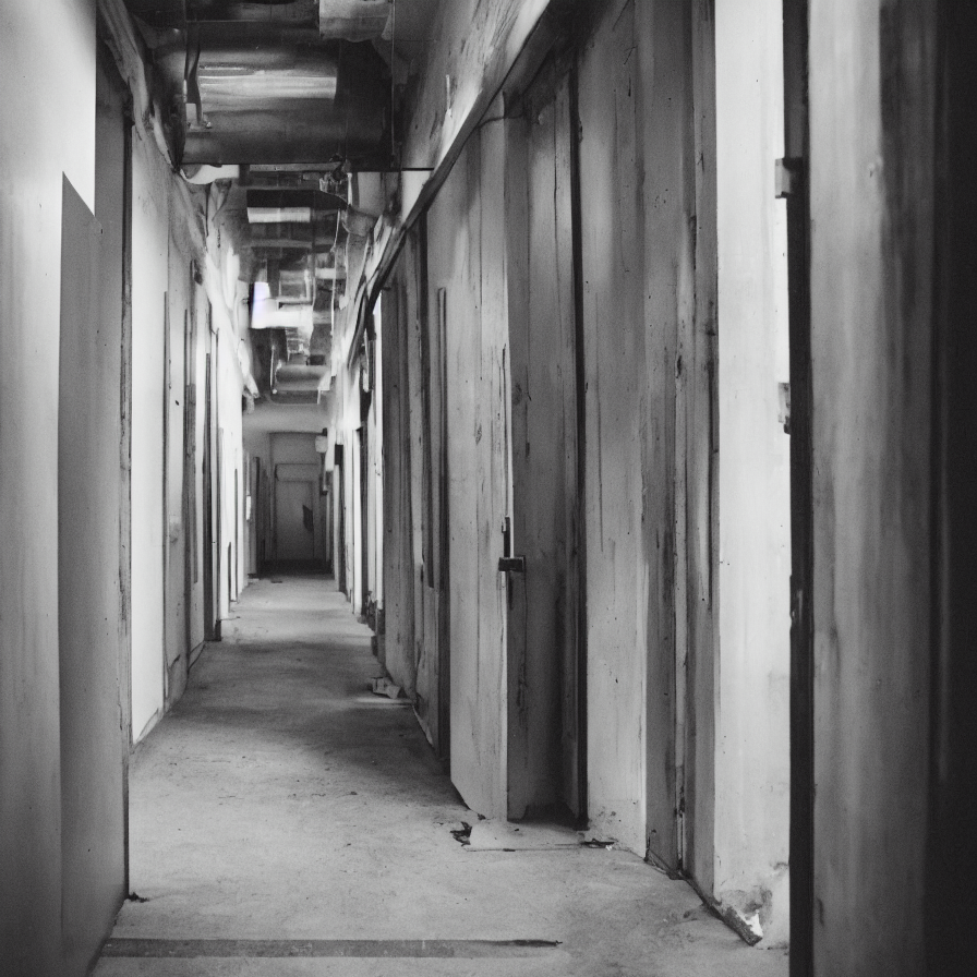 A Old Photo Of Endless Corridors, Backroom Style, Liminal Sp...