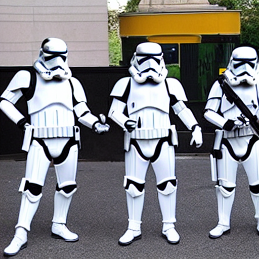 Storm Troopers Cosplaying The Power Rangers