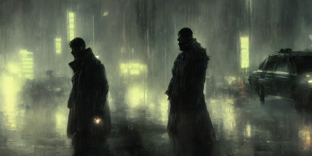 Blade Runner Movie Still In The Anime Style By Denis Villene...