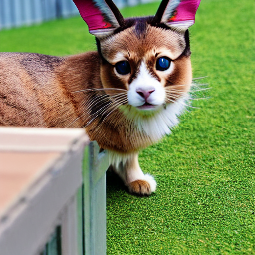 Eevee Playing On The Roof With A House Cat