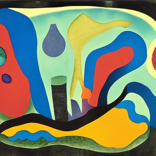 Landscape Eileen Agar Surrealism — Stable Diffusion AI Prompt: landscape ; eileen agar ; surrealism ;
