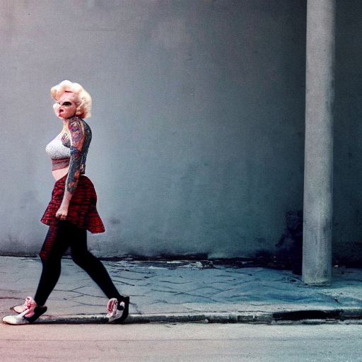 Marilyn Monroe  As A Rebellious Teenager  Walking Aside A Si...