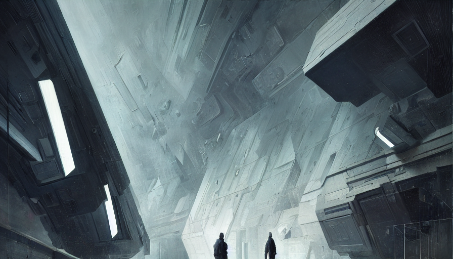 Photograph, Futuristic Scene, Interstellar, Brutalist Style...