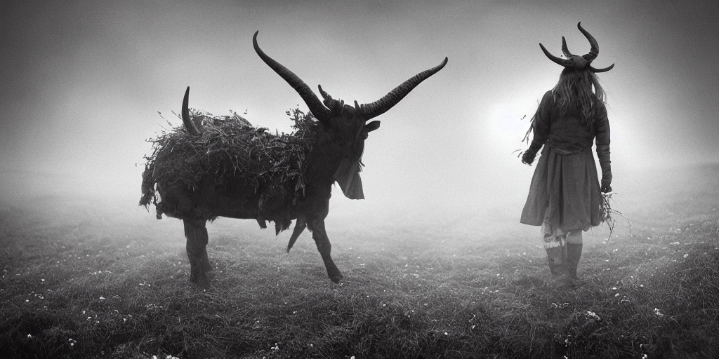 Portrait Photography Of Flying Tyrolean Alpine Female Farmer...