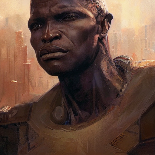 A Futuristic South African Man, Sci Fi Character Portrait By...