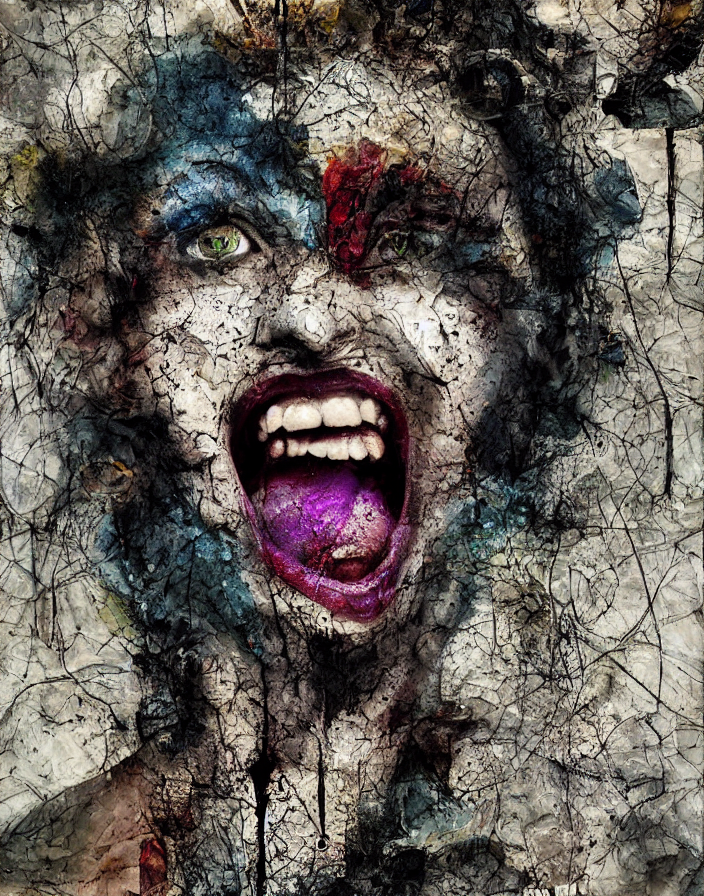 Screaming Dynamism Of Languid God Detailed And Highly Relief...