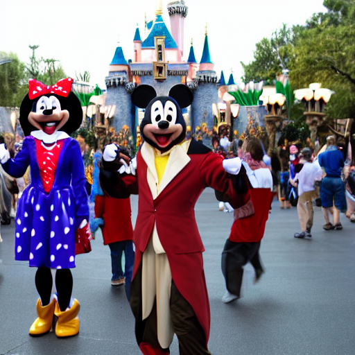 Costumed Characters At Disneyland Protesting For Better Cond...