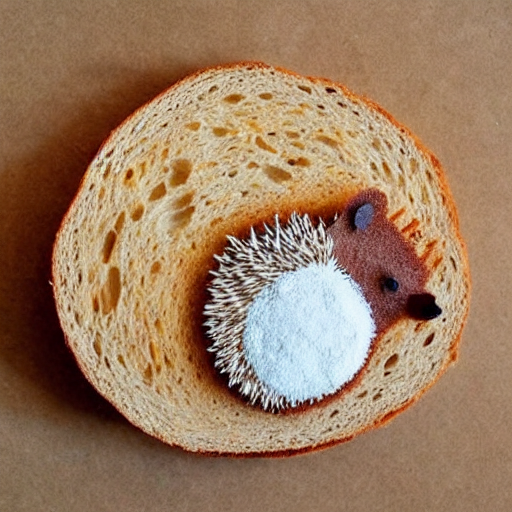 A Cute Hedgehog Made From Bread