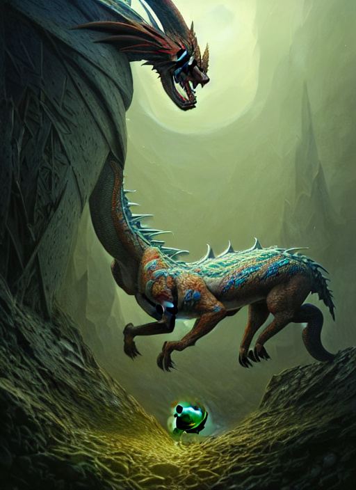 Vanishing Point, A Beautiful Distinct Mystical Dragon Creatu...