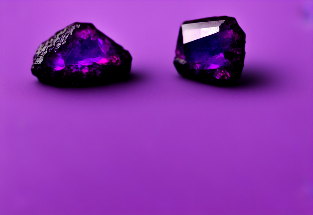 Raw Purple Gemstone Rendering, Photorealistic, Bright Backro...