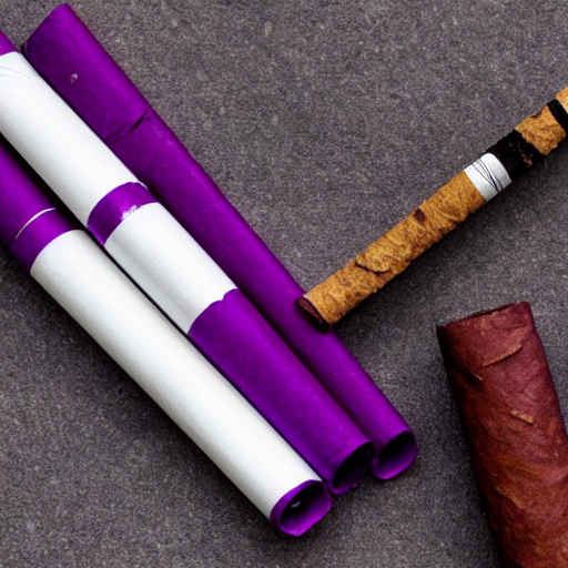 A Cigarette With Purple Tobacco