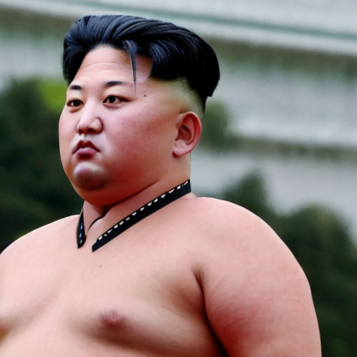 Kim Jong - Un Shirtless Skinny Hungry