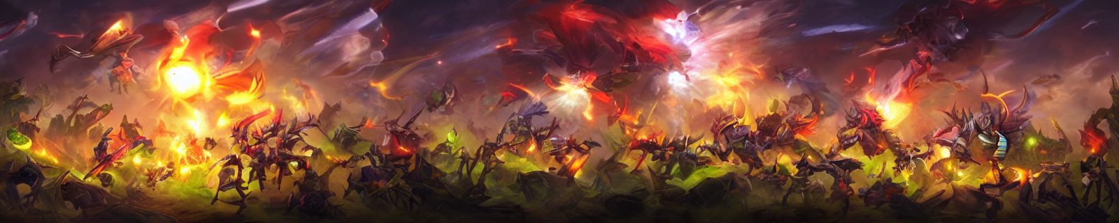 An Enourmous Battlefield Between The Forces Of The Dire Vers...