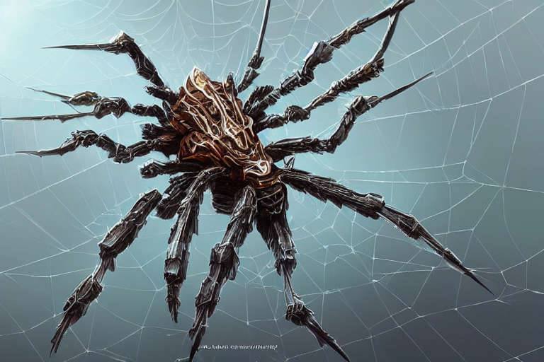 Crystalline Spider, Fantasy, Highly Detailed, Digital Matte...