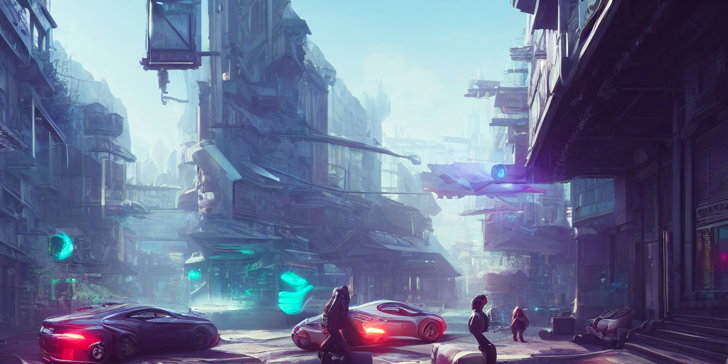 Offline Street, Beautiful Landscape, Sci Fi Environment, Col...