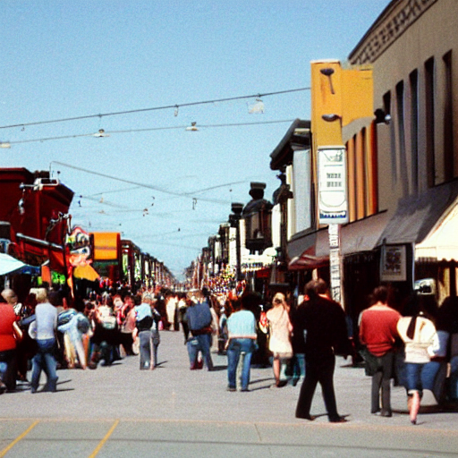 Bustling Whyte Avenue In Edmonton In 1 9 9 0