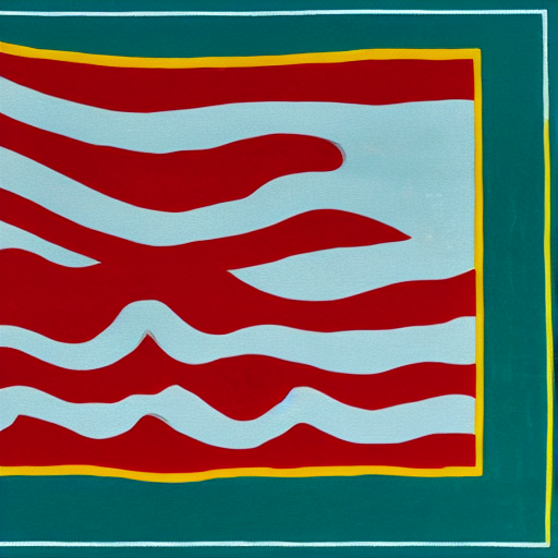 A Beautiful Flag Representing Calmness, A Digital Rendering...