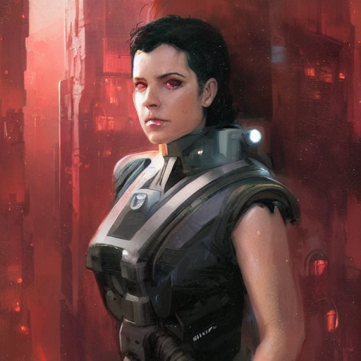 A Futuristic Latin - American Woman With Black Hair And A Cu...