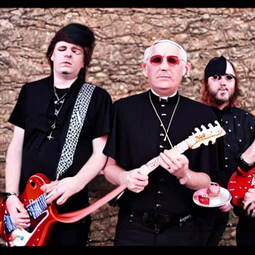 The Popes Hard Rock Band, With Instruments