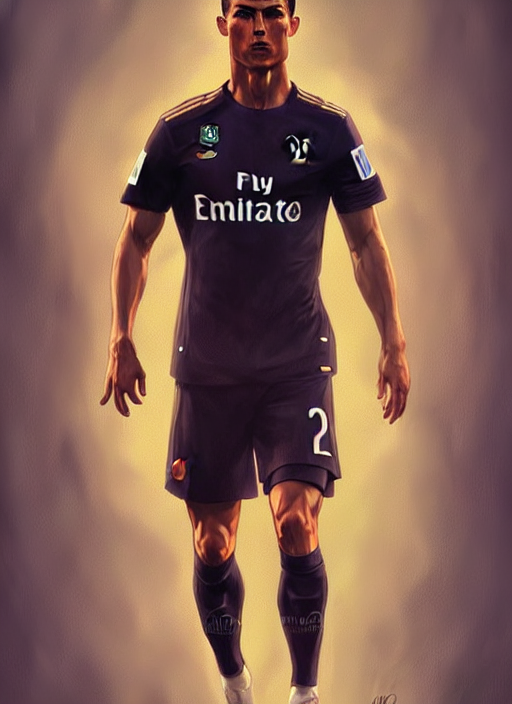 Ultra Realistic Illustration, Handsome Cristiano Ronaldo. In...