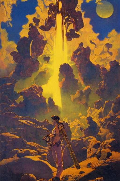 Temple Of The Cosmic Chromosphere, Masterpiece Painted Style...