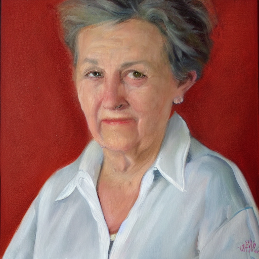 A Portrait Painting Of Rosemarie Konkel