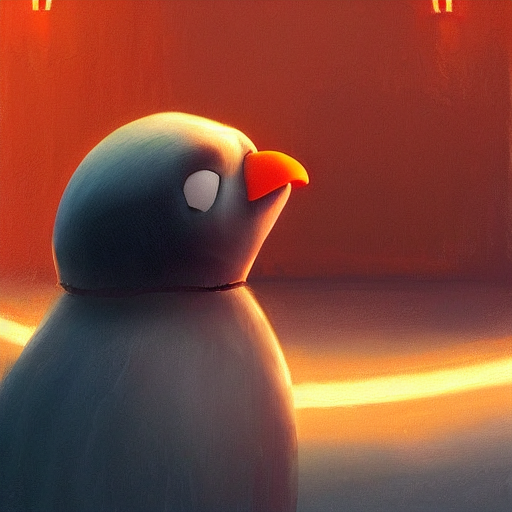 Pingu Alone In The Dark Cinematic Moody Colors, Realistic Sh...