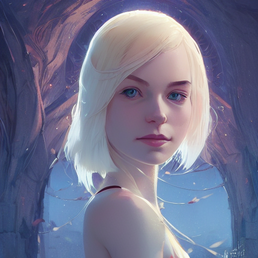 Symmetry A Detailed Close Up Portrait Of A Blonde Young Woma...