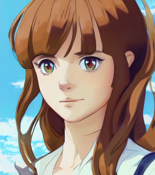 An Anime Portrait Of Beautiful Young Emma Watson As A Pokemo...