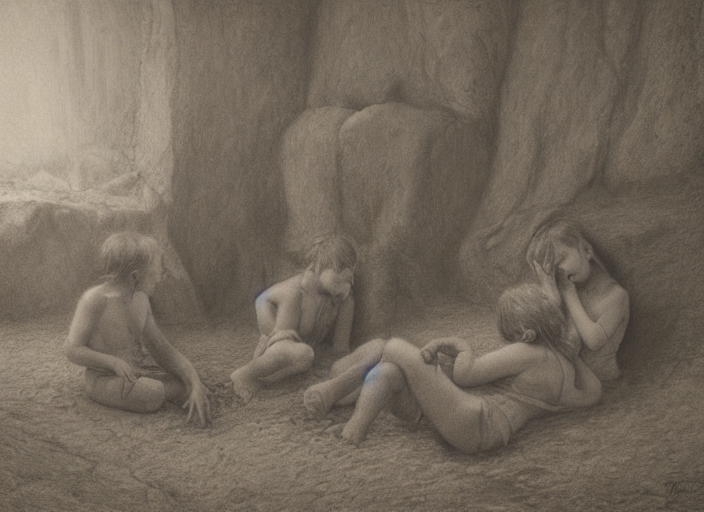 Pencil Drawing Of Hell By Albert Anker And Rick Amor Flickr...
