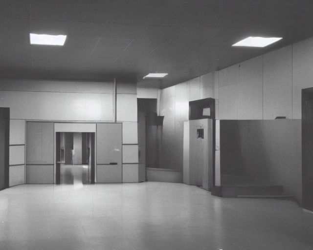 1 9 8 0 S Synthwave Liminal Space, Dark Miami Police Station...