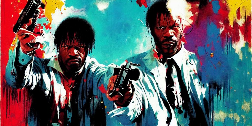 Pulp Fiction 1 9 9 4 Jules Winnfield Splash Art Graphic De...