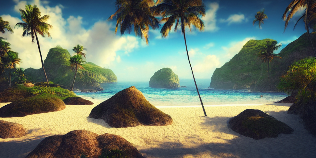 Render Of Dreamy Beautiful Landscape, Fantasy Dreamy, Dreams...