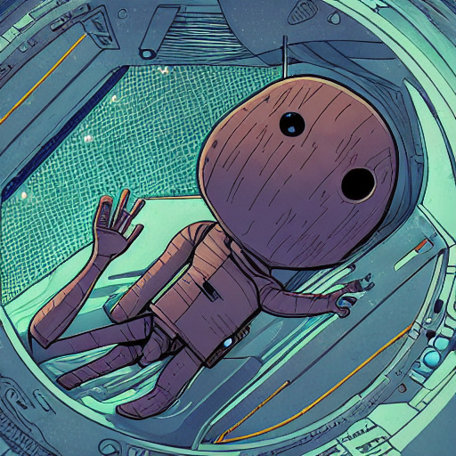 Baby Groot Lies Flat In Bed The Space Ship, By Victo Ngai