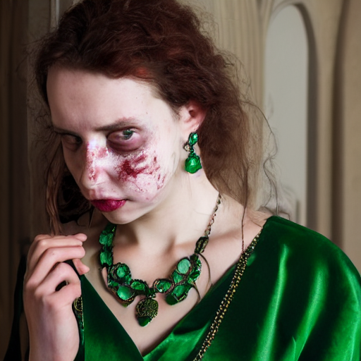 Close Up Of A Terrified And Frightened Beautiful Young Woman...