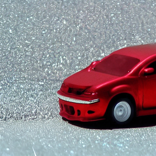 3 5 Mm Photo Of Metallic Red Aztek Car Like Hot Wheels Model...
