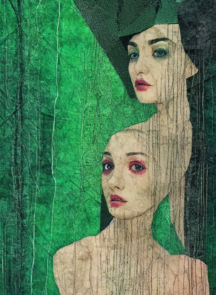 Symmetry Cancer A Girl Wearing Cloth In A Dark Green Rain Fo... — Stable Diffusion AI Prompt: symmetry!! cancer!!!! a girl wearing cloth in a dark green rain forest detailed...