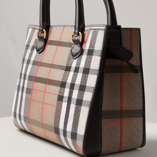 Baige Burberry Purse Checkered Pattern