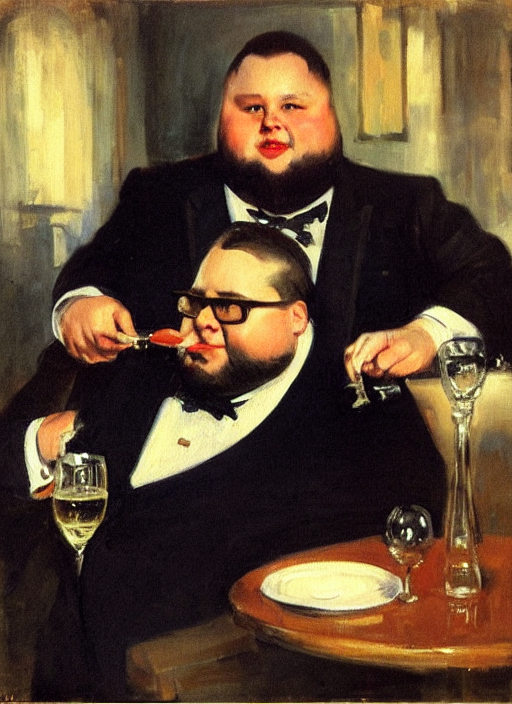Oil Painting By Anders Zorn Of A Fat Guy With Glasses, Short... — Stable Diffusion AI Prompt: oil painting by anders zorn of a fat guy with glasses, short beard, odd haircut...