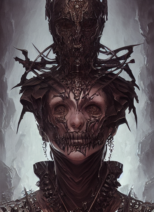 Byzantine Gothic Demon, Highly Detailed, Digital Painting, T...