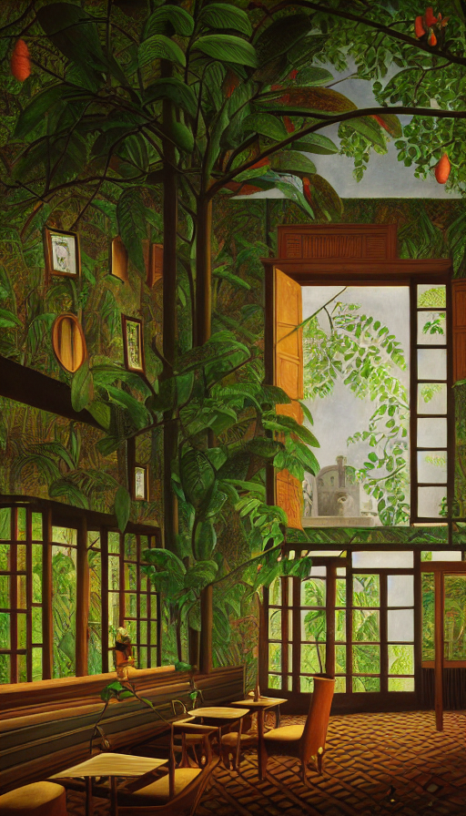 Urbex By Henri Rousseau, Scumm Bar, Archdaily, Wallpaper, Hi... — Stable Diffusion AI Prompt: urbex by henri rousseau, scumm bar, archdaily, wallpaper, highly detailed, trend...