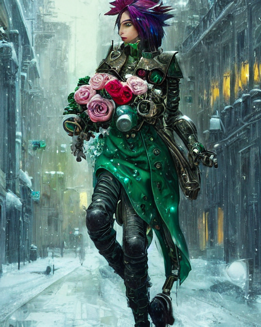 A Woman With Green Hair Piloting Magitek Mechanical Magic Ar...