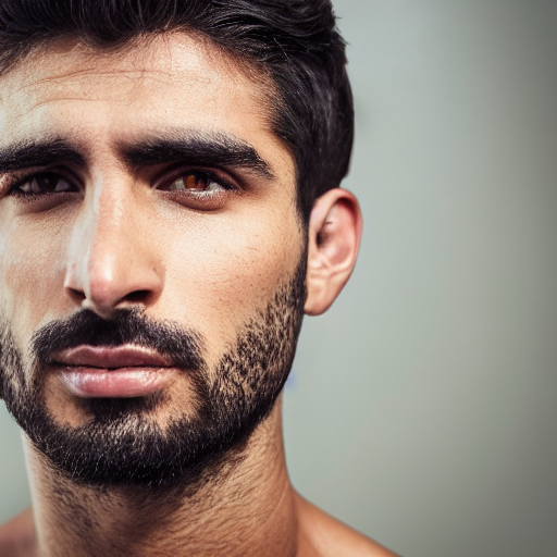 Head And Shoulders Ad Face Shot Of A Very Handsomely Manly L...