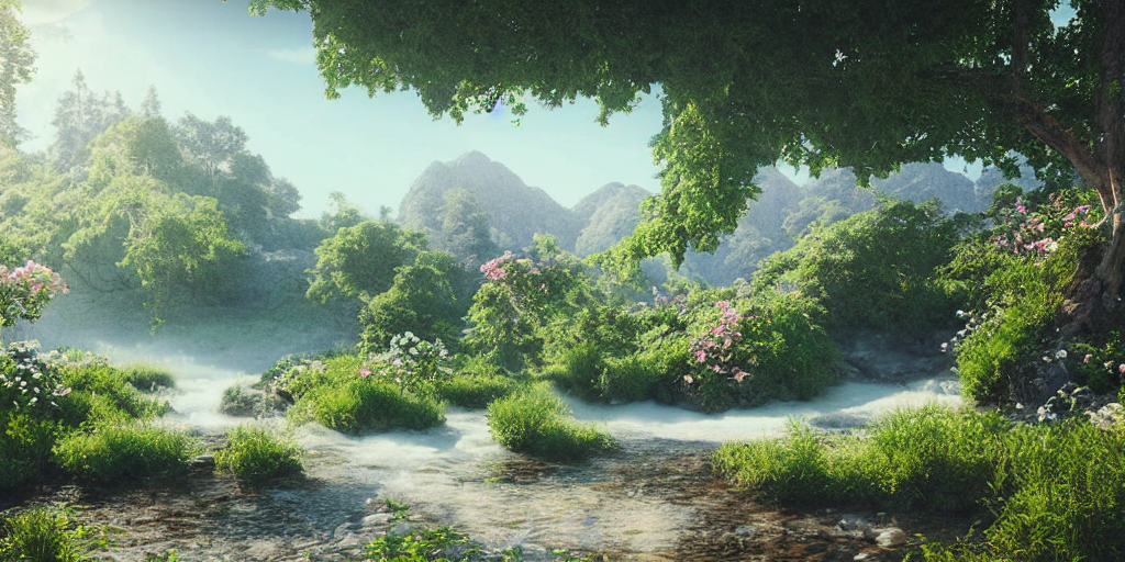 Render Of Dreamy Beautiful Landscape, Dreamy, By Herbaceous...