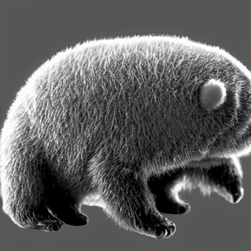 Depth Of Field Electron Micrograph Of A Tiny Bear Tardigrade...